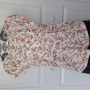 MELLODAY Floral Flutter Sleeve Blouse